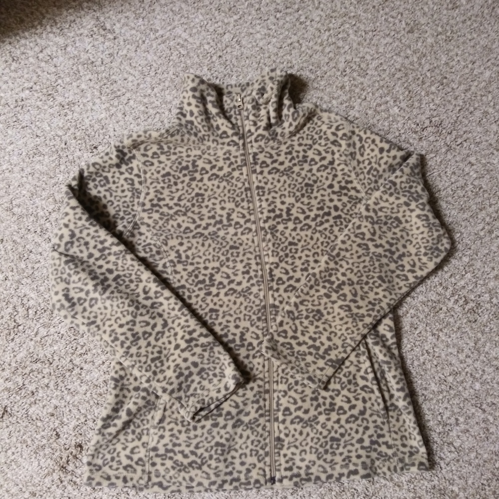🌟Old Navy Cheetah Print Zip Up Fleece M🌟
